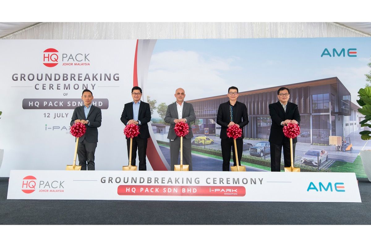 (From left): AME construction division drector Eric Kang, AME group managing director Kelvin Lee, HQ Pack Malaysia and Singapore managing director Fadi Younis, AME executive director Simon Lee and AME group financial controller Gregory Lui