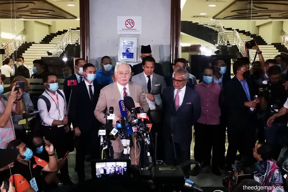 Datuk Seri Najib Razak said he will be appealing the verdict. (Photo by Izwan Mohd Nazam/The Edge)