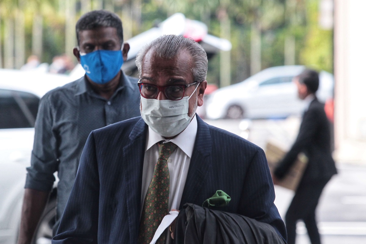 Shafee has been on trial since Sept 13, 2018, for two charges of receiving money derived from illegal activities amounting to RM9.5 million through two cheques of RM4.3 million on Sept 5, 2013 and RM5.2 million on Feb 14, 2014, issued by former prime minister Datuk Seri Najib Razak, which were allegedly deposited into the lawyer's CIMB Bank Bhd account. (Photo by Zahid Izzani Mohd Said/The Edge)
