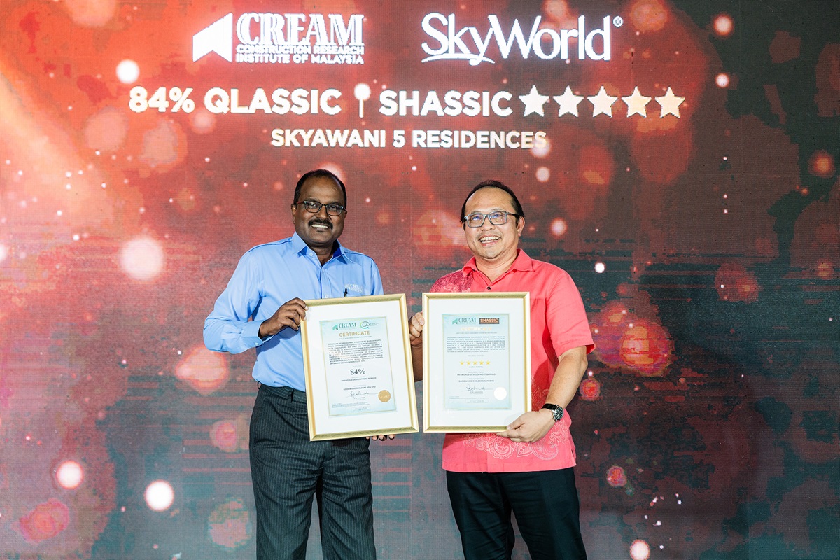 SkyWorld’s SkyAwani 5 Residence awarded 84% Qlassic score, 5-star ...