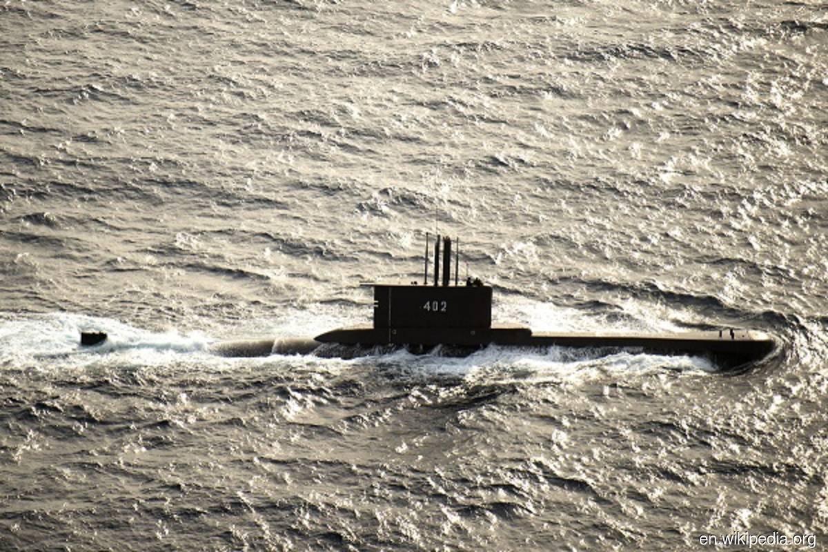 Filepix of Indonesian submarine KRI Nanggala-402 underway in August 2015. (Photo credit: en.wikipedia.org)