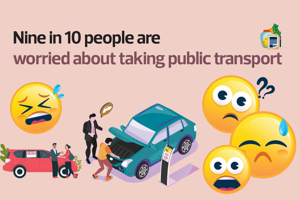 Nine in 10 people are worried about taking public transport
