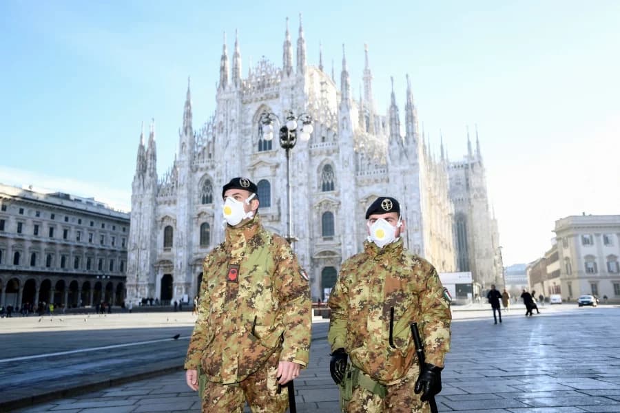 Italy's virus toll resumes rise while EU bickers over 