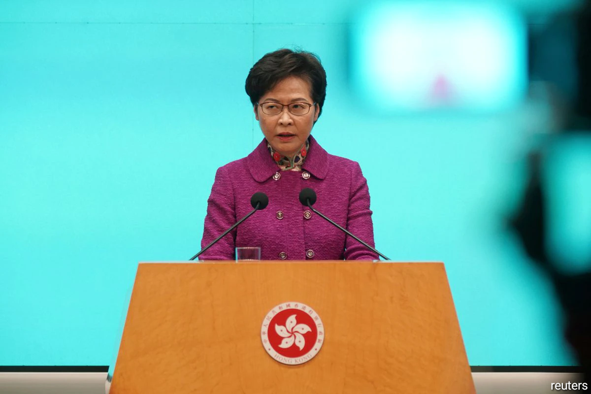 RTHK said Lam's (pic) remarks were made during a forum about China's Greater Bay Area. (Photo by Bloomberg)
