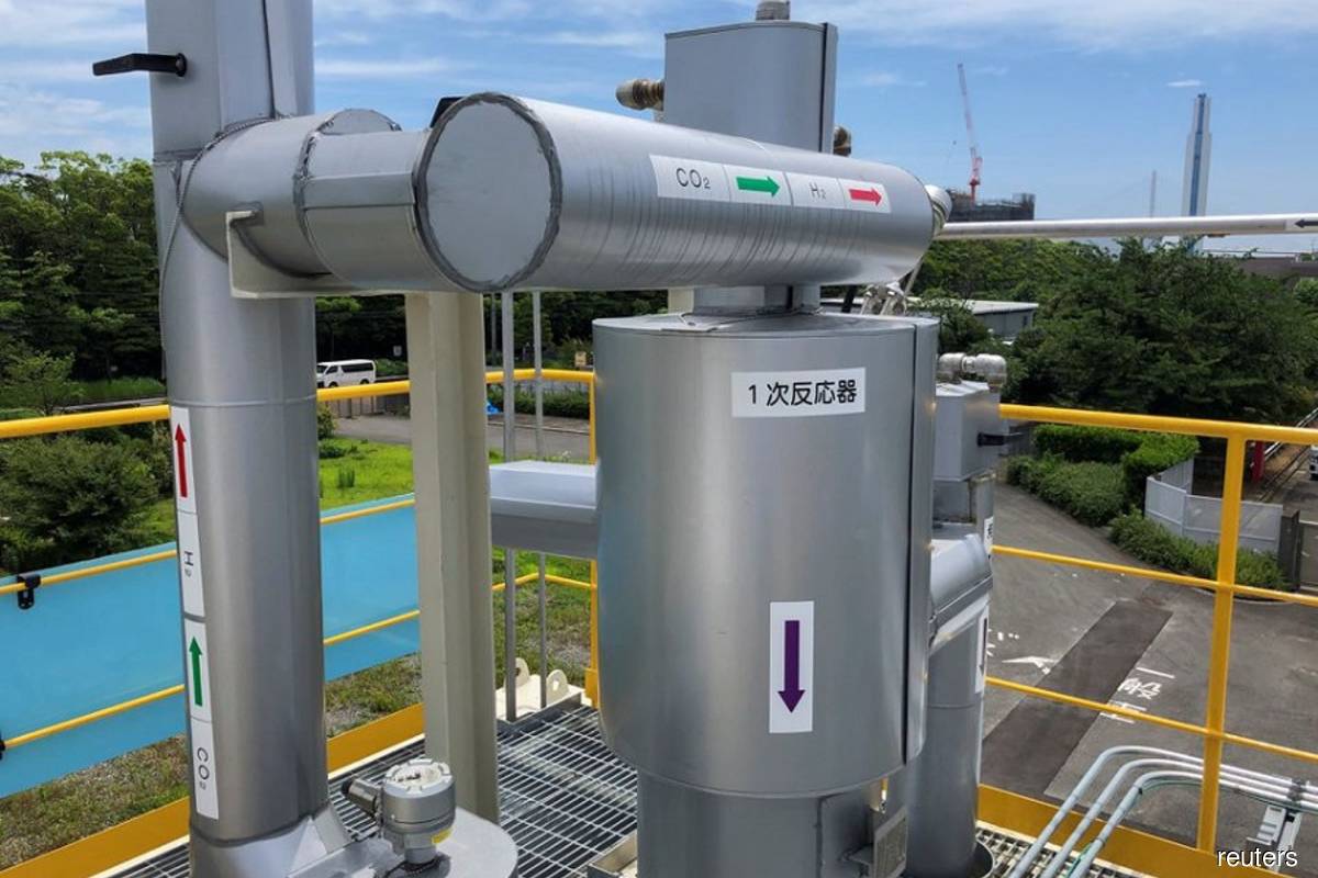 Japan's biggest city gas supplier Tokyo Gas conducts a pilot programme of methanation, a technology to help decarbonise city gas, at its research centre in Yokohama, near Tokyo June 24, 2022. (Photo by Yuka Obayas/Reuters)