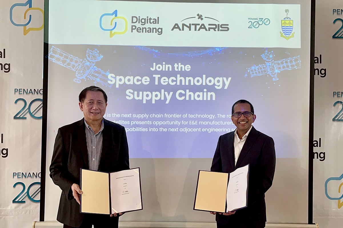 (Feom left): Digital Penang chief executive officer Tony Yeoh and Antaris co-founder and chief product and revenue officer Shankar Sivaprakasam