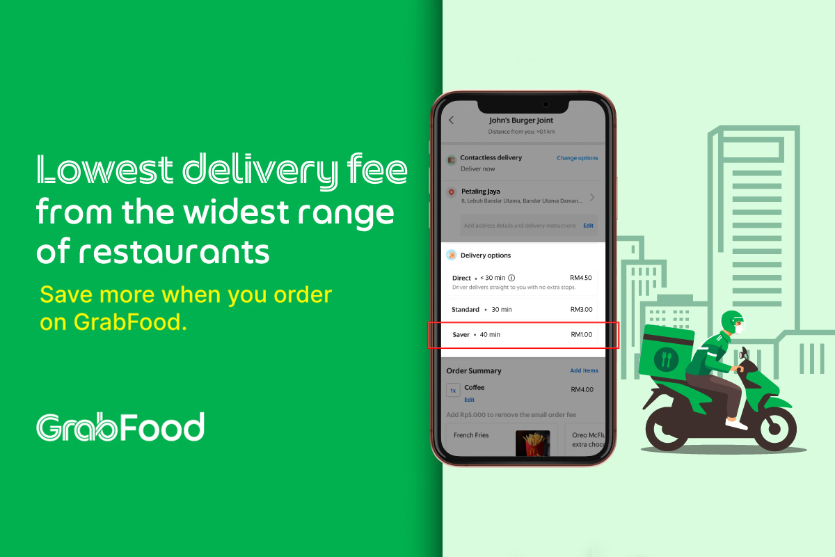 GrabFood Introduces Saver Delivery Lowest Delivery Fee From The 