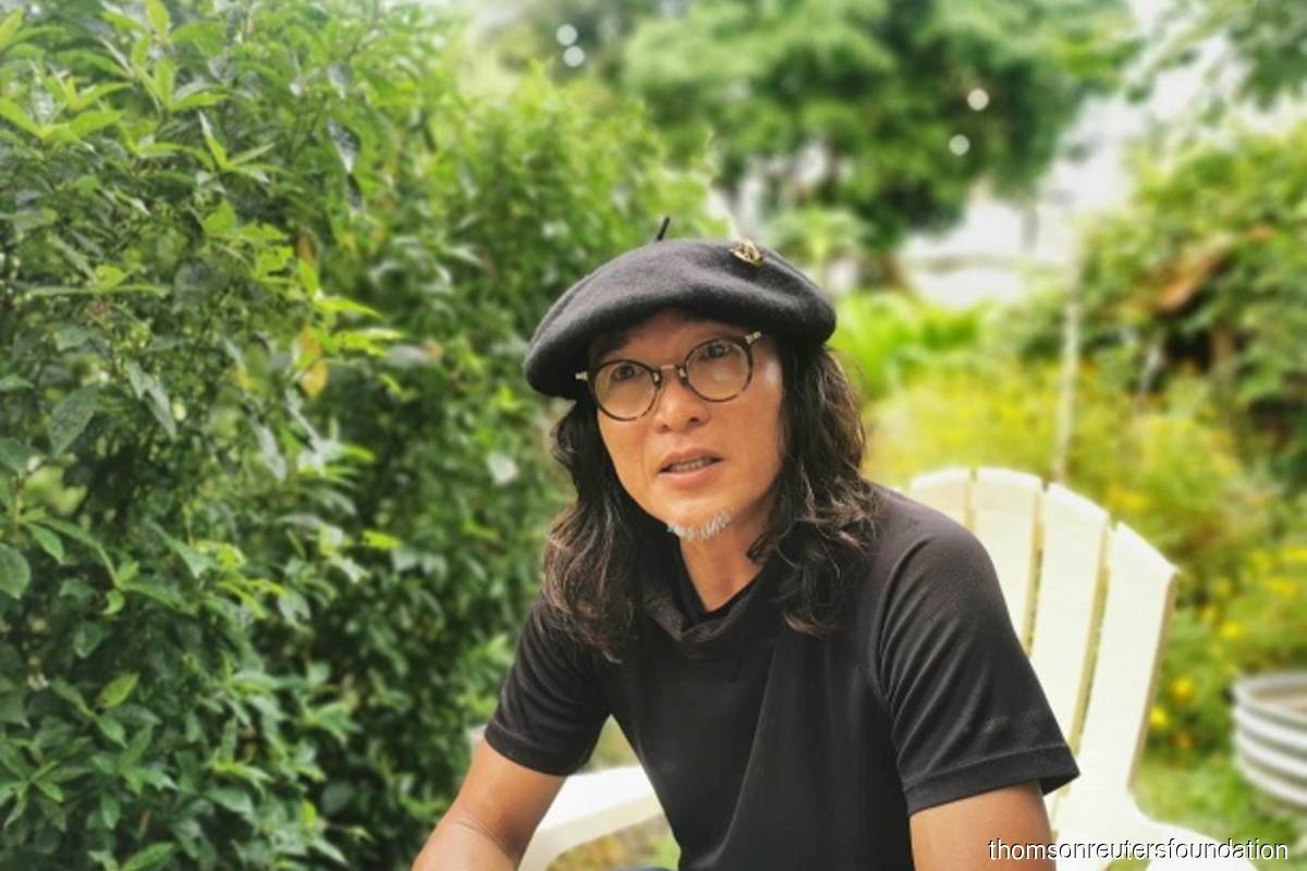 Ng Sek San, founder of Kebun-kebun Bangsar community garden, speaks during an interview in Kuala Lumpur, Malaysia on April 3, 2021. (File photo credit: Beh Lih Yi/Thomson Reuters Foundation)