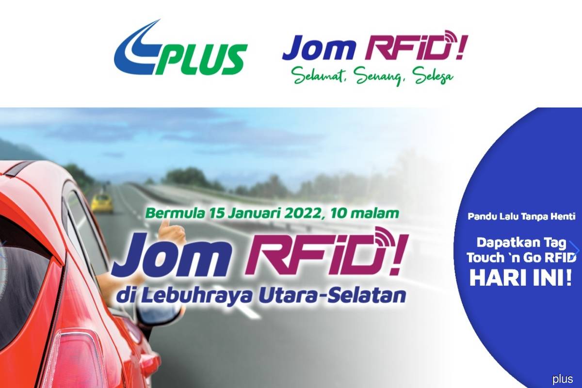 RFID toll transactions on PLUS' Juru-Skudai route begins from 10pm Jan 15
