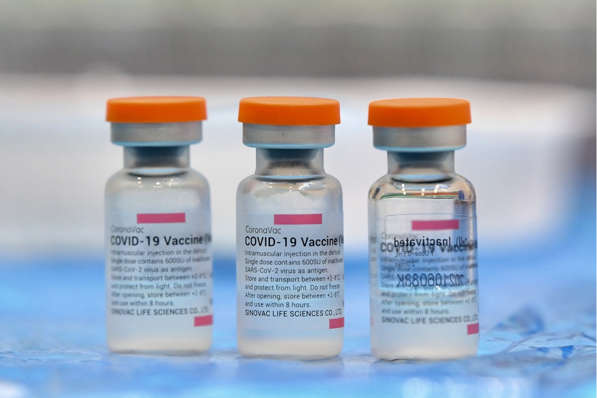 Vials of Sinovac's Covid-19 vaccine (Photo by Sam Fong/The Edge)