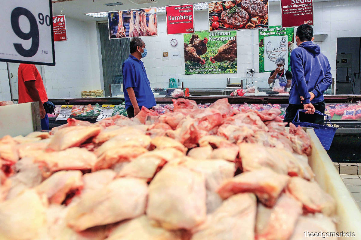 Most staple food in the CPI basket saw a year-on-year price increase in September, the highest being chicken. (Photo by Shahrill Basri/ TheEdge)