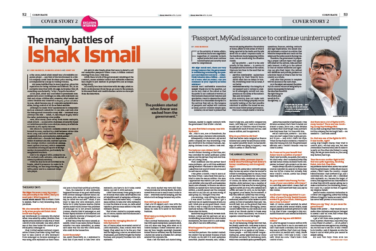 Special Report: The many individuals in the Ishak Ismail interview