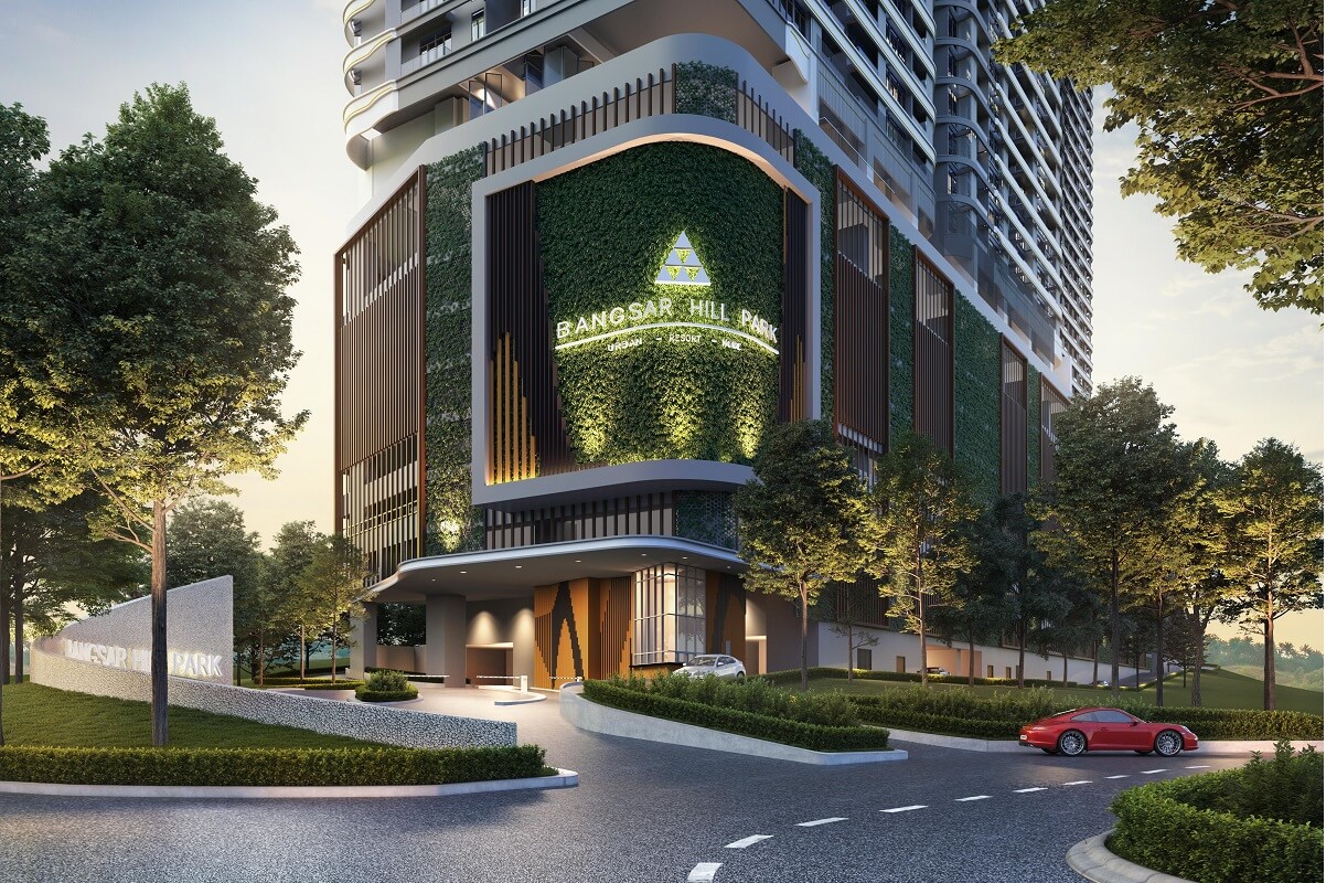 Artist's impression of the entrance of the Bangsar Hill Park project. (Photo by Sunsuria)