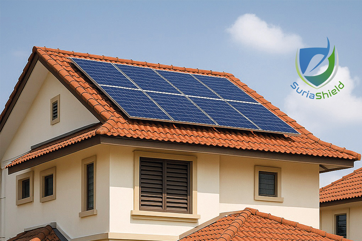 A shield for solar panels