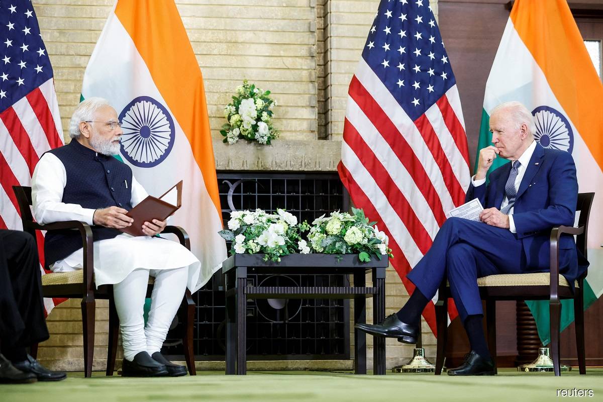 US President Joe Biden and India's Prime Minister Narendra Modi hold a bilateral meeting alongside the Quad Summit at Kantei Palace in Tokyo, Japan, May 24, 2022.