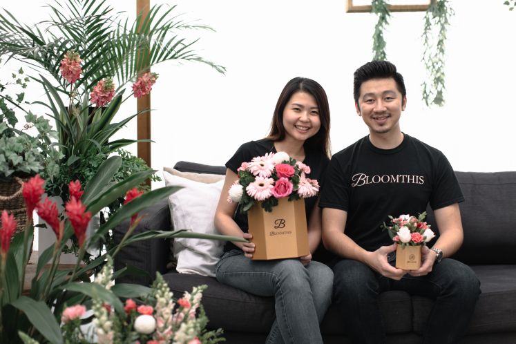 CEO and co-founder of BloomThis Flora Giden Lim with Penny Choo, his wife and business partner.