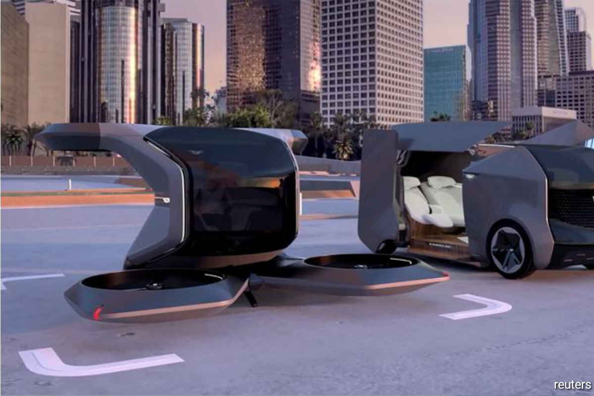 The flying Cadillac was presented in a video as part of a virtual keynote presentation by Chief Executive Mary Barra, along with a family-friendly Cadillac electric shuttle.