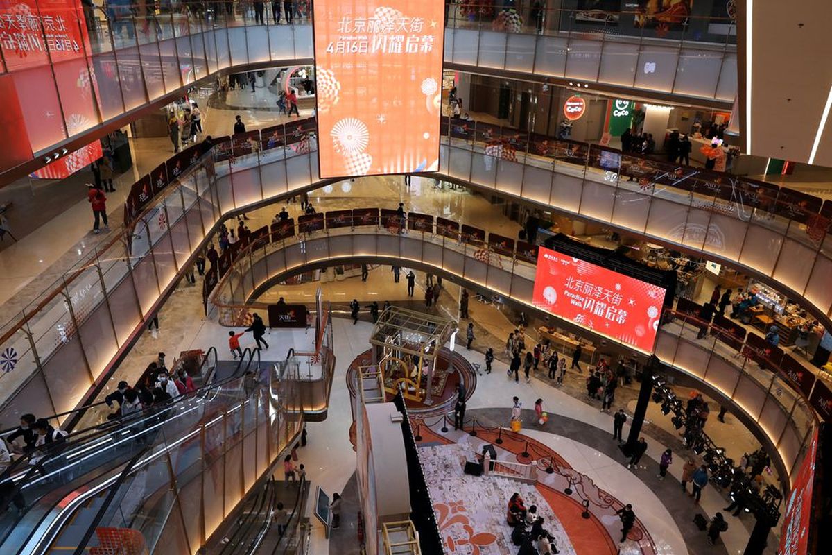 Filepic of a shopping mall in Beijing, China.