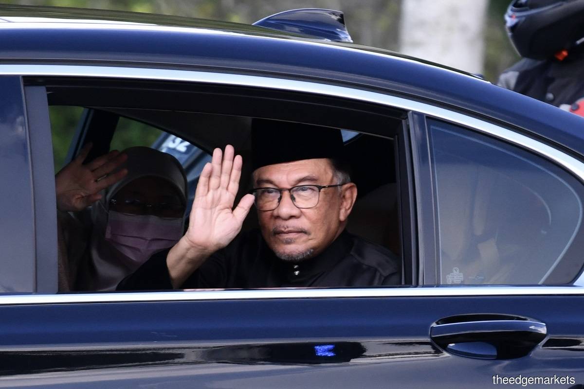 Newly minted Prime Minister Datuk Seri Anwar Ibrahim (Photo by Sam Fong/The Edge)