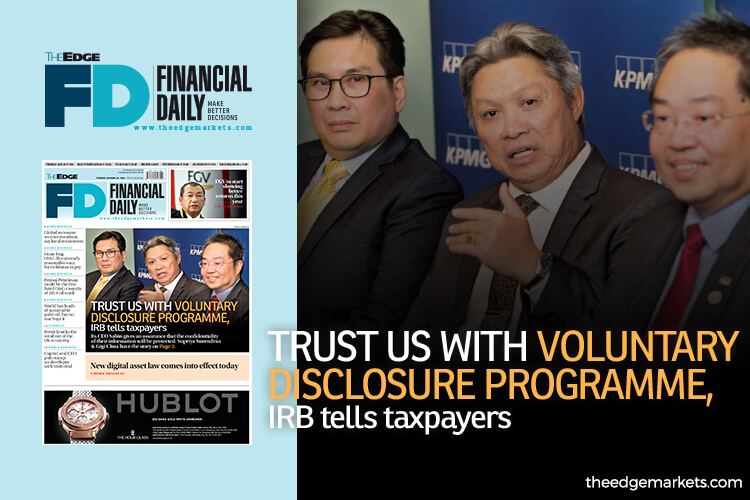 Irb Trust Us With Voluntary Disclosure Programme The Edge Markets