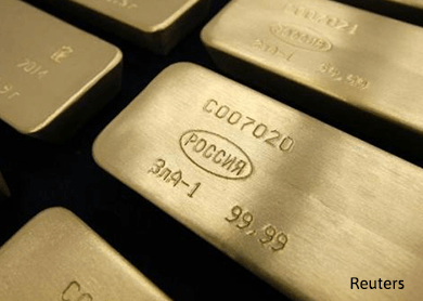 Gold steady as risk aversion offsets dollar strength