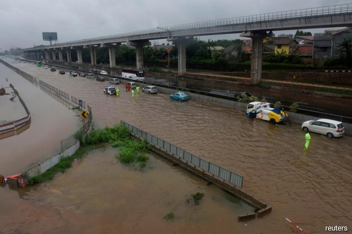 Flood near Jakarta, Indonesia on Jan 1, 2020.