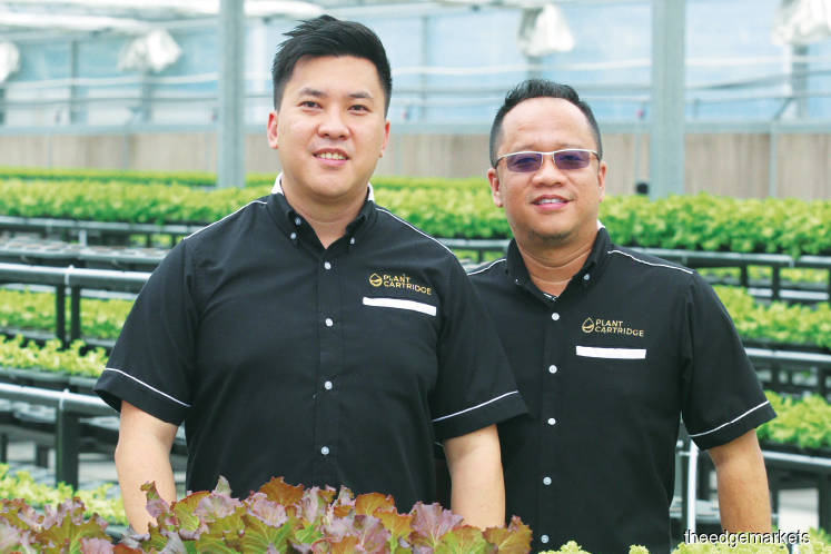 Liang (left) and Plant Cartridge chief operating officer Michael Mak