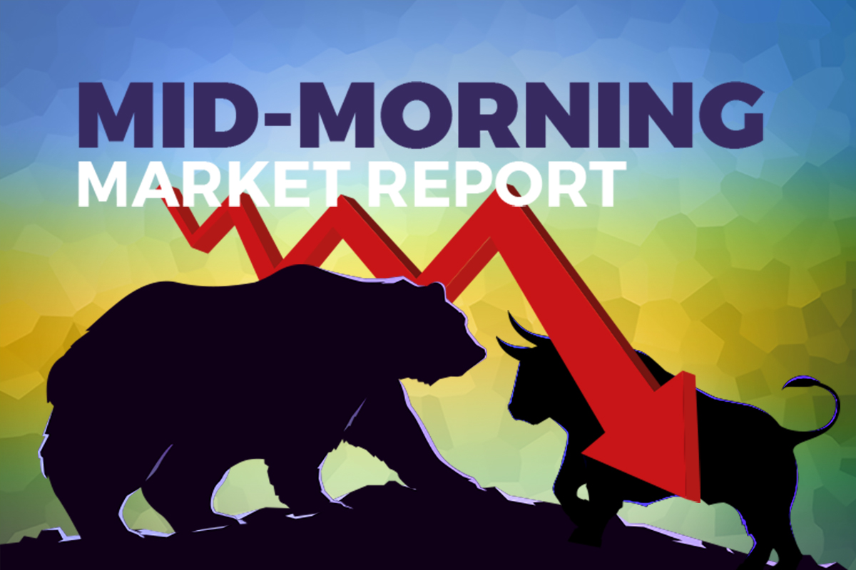 Bursa Malaysia remains lower at mid-morning