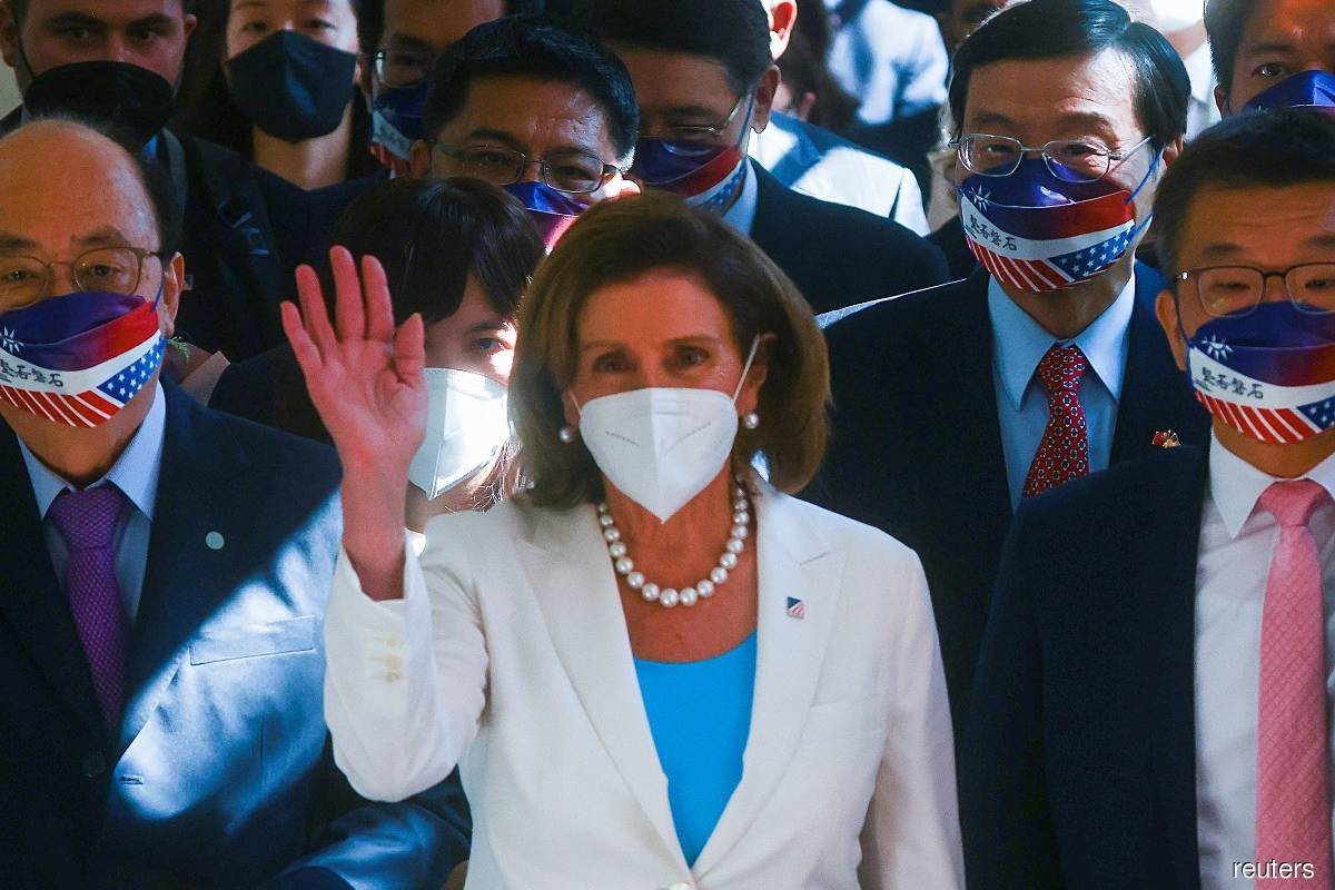 US House of Representatives Speaker Nancy Pelosi visits the parliament in Taipei, Taiwan on Wednesday, Aug 3, 2022.