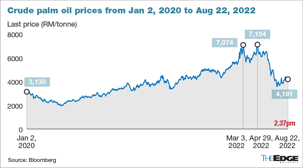 Fitch Solutions expects CPO prices to drop to RM4,000 per tonne in 2023