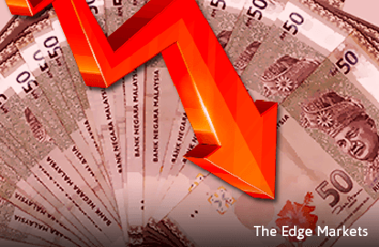 Ringgit falls amid global stock eelloff on China growth outlook