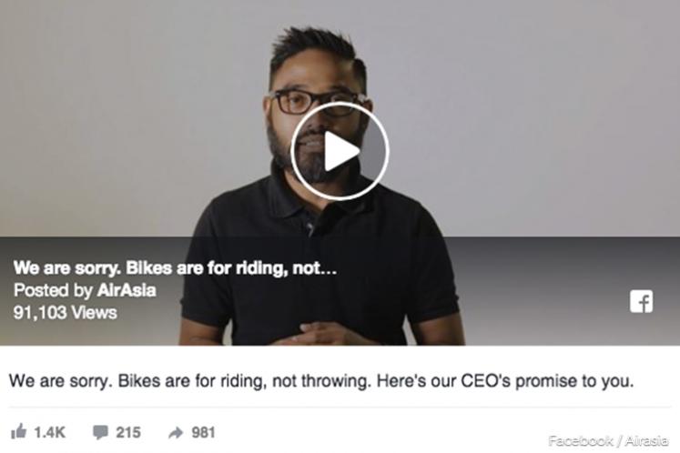 AirAsia apologises for ground crew's rough handling of bicycles in viral video