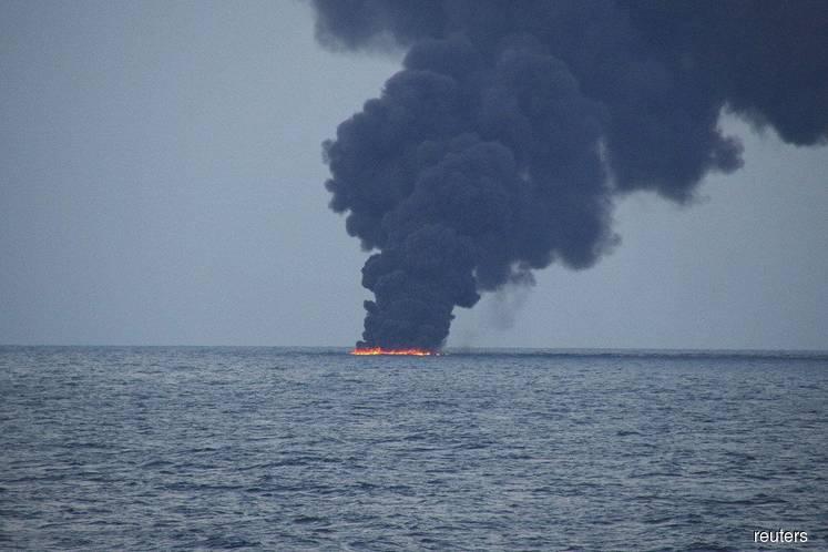 China says sunken Iranian tanker may be leaking bunker fuel