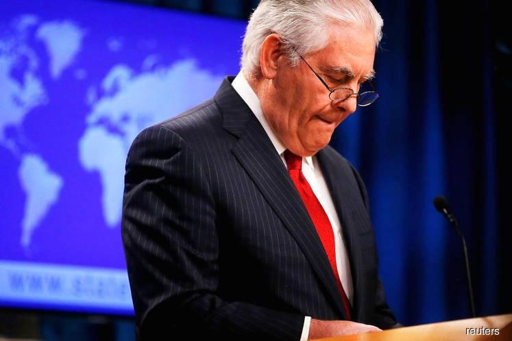 Tillerson will give up secretary of State duties at the end of the day