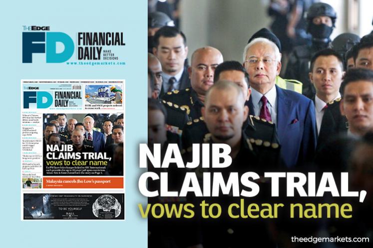 Najib claims trial, vows to clear name