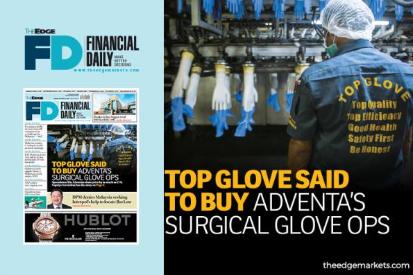 Top Glove Said To Buy Adventa S Surgical Glove Operations Klse Screener