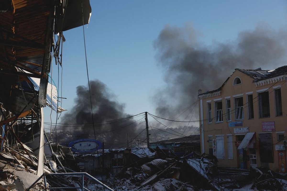 Filepic of the destruction in Ukraine's Bakhmut.