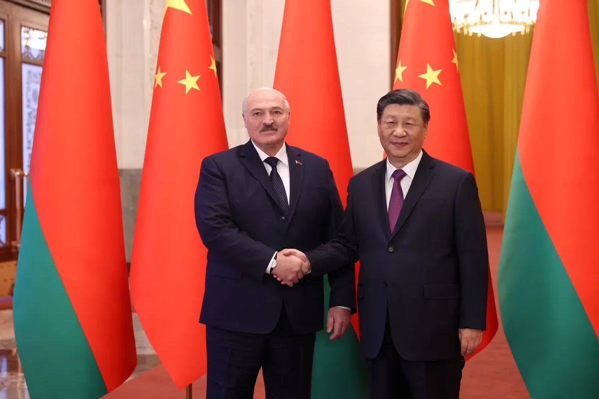 Belarusian President Alexander Lukashenko shakes hands with Chinese President Xi Jinping during a summit in Beijing on Wednesday..