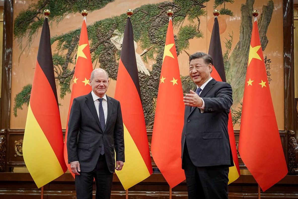German Chancellor Olaf Scholz meets Chinese President Xi Jinping in Beijing, China.